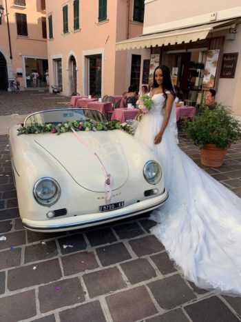 Arrivo sposa in Porsche